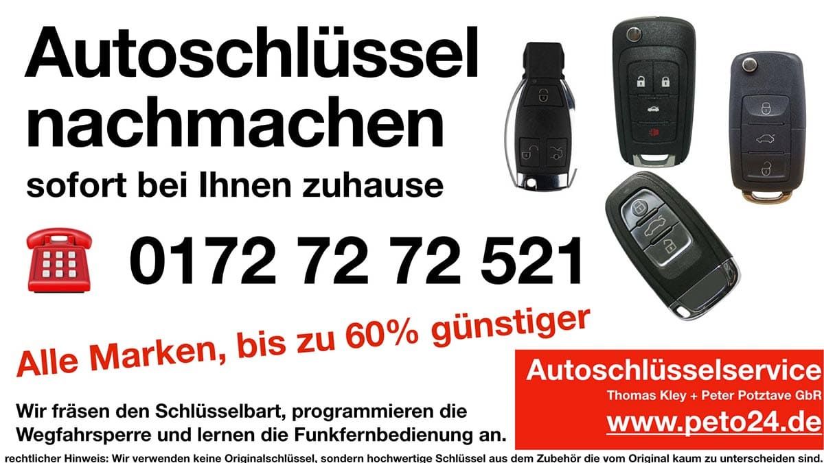 Autoschlüssel nachmachen Flyer